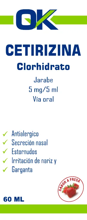 Cetirizina Ok Jarabe Jarabe (concentración no legible de f…